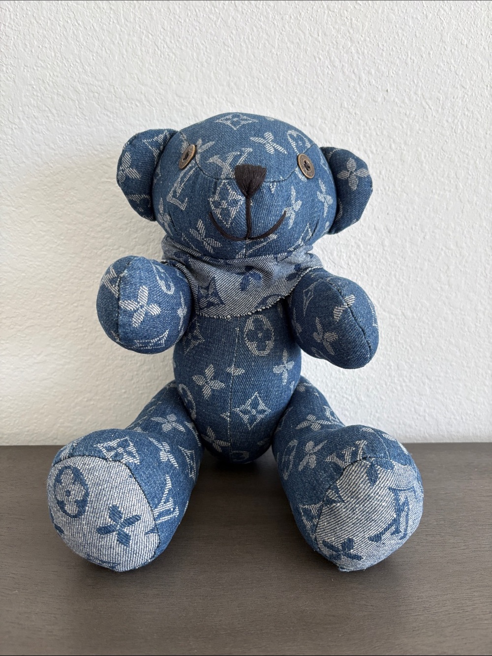 Blue Patterned Teddy Bear Home Accent - Picture 2 of 5